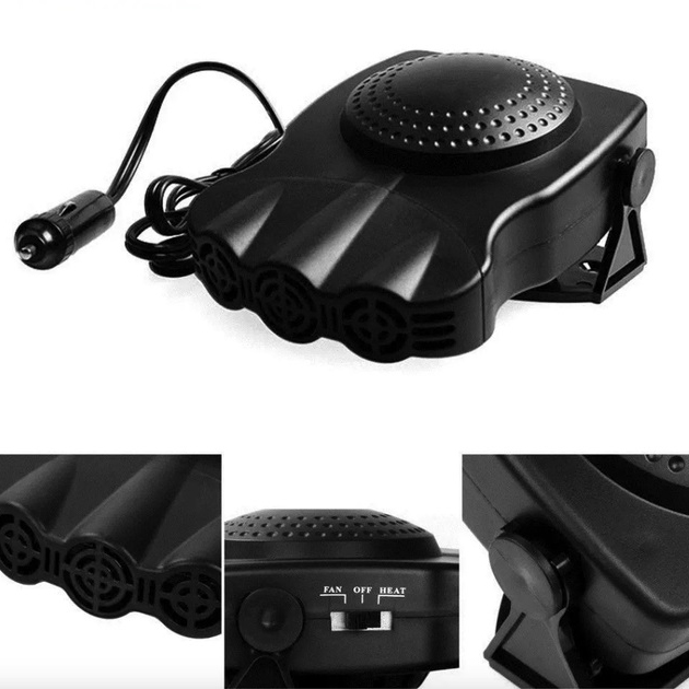 Тепловентилятор автомобильный Car Fan CF-612, дуйка для авто, Универсальный обогреватель в машину