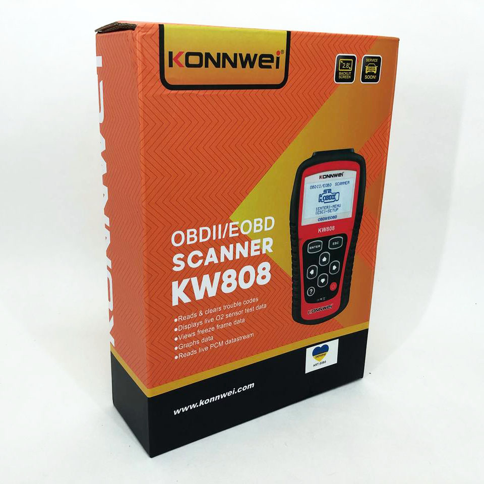 Профессиональный сканер для авто Konnwei KW808 OBD II/EOBD, Сканер для диагностики, Тестер диагностика