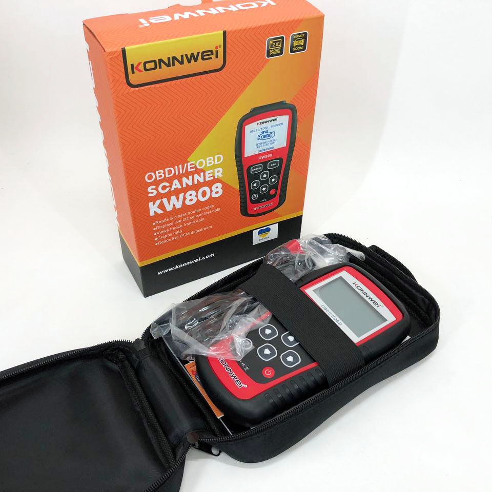 Профессиональный сканер для авто Konnwei KW808 OBD II/EOBD, Сканер для диагностики, Тестер диагностика