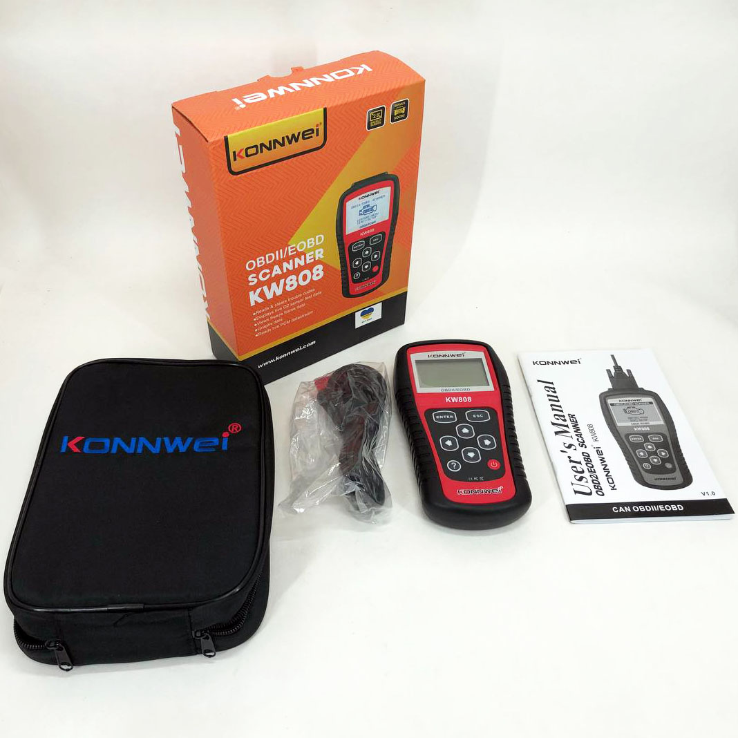 Профессиональный сканер для авто Konnwei KW808 OBD II/EOBD, Сканер для диагностики, Тестер диагностика