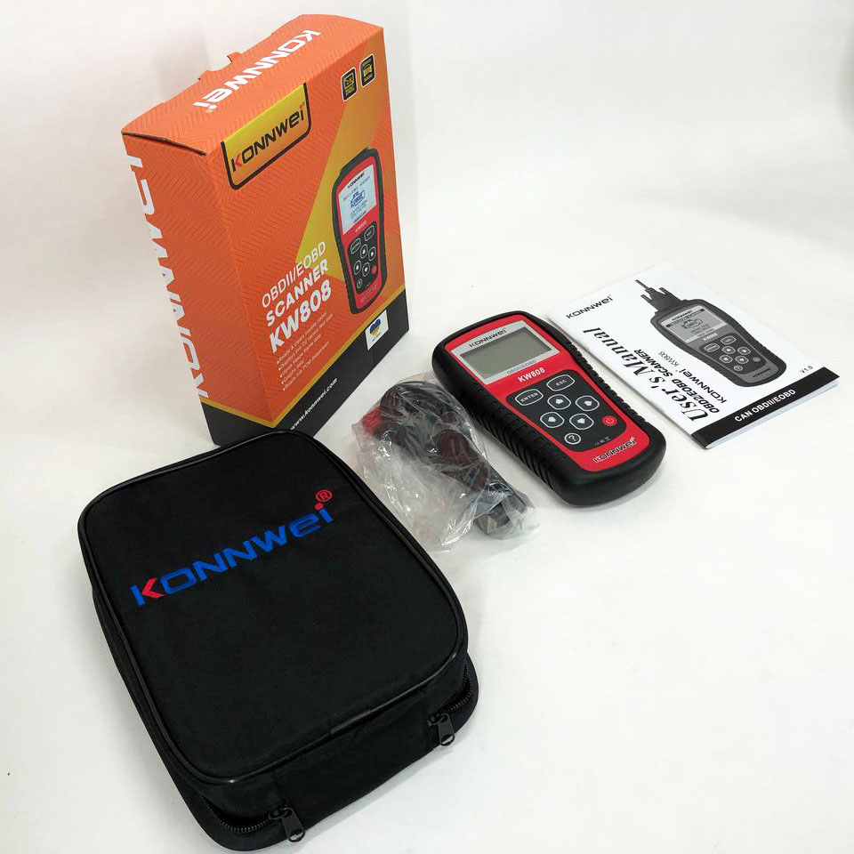 Профессиональный сканер для авто Konnwei KW808 OBD II/EOBD, Сканер для диагностики, Тестер диагностика