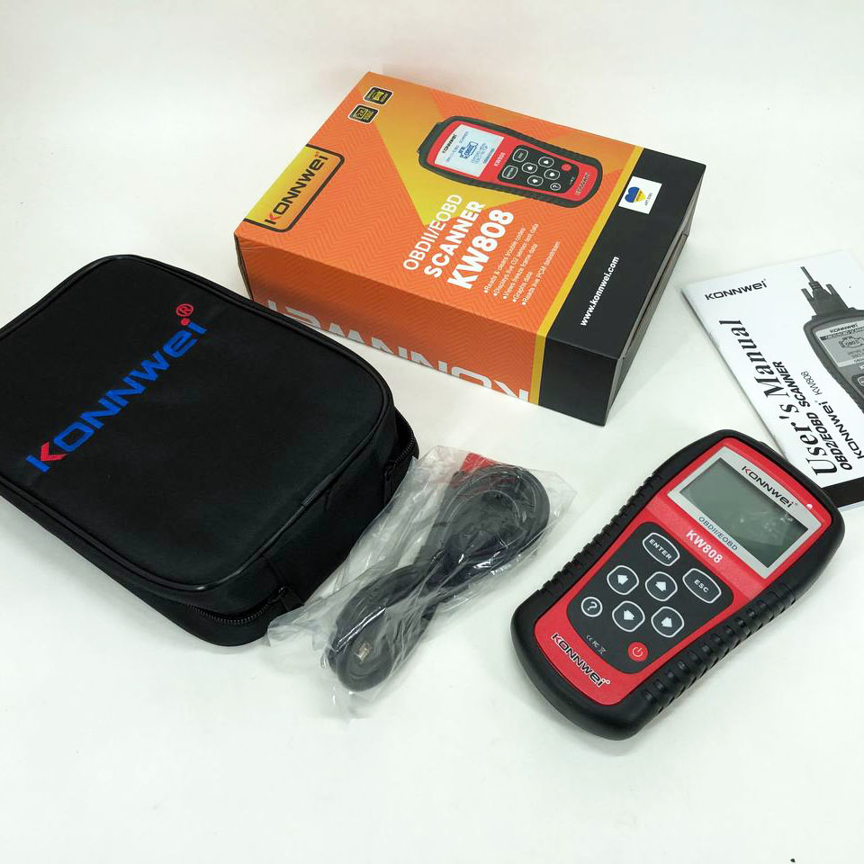 Профессиональный сканер для авто Konnwei KW808 OBD II/EOBD, Сканер для диагностики, Тестер диагностика