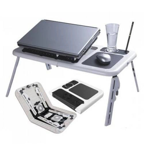 Стол подставка с вентиляцие LD-09 E-Table Столик для ноутбука с регулировкой высоты в кровать