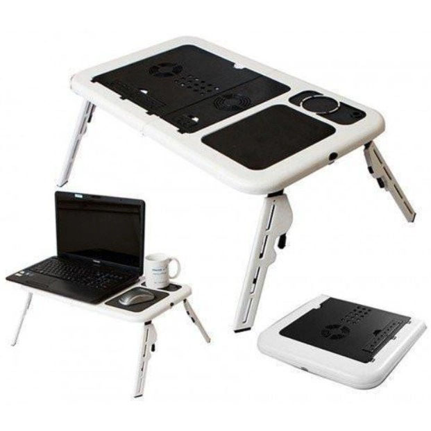 Стол подставка с вентиляцие LD-09 E-Table Столик для ноутбука с регулировкой высоты в кровать