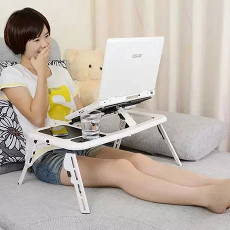 Стол подставка с вентиляцие LD-09 E-Table Столик для ноутбука с регулировкой высоты в кровать