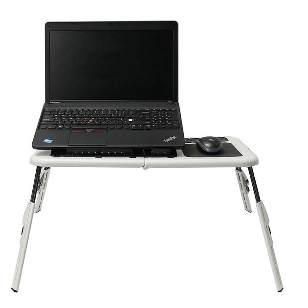 Стол подставка с вентиляцие LD-09 E-Table Столик для ноутбука с регулировкой высоты в кровать