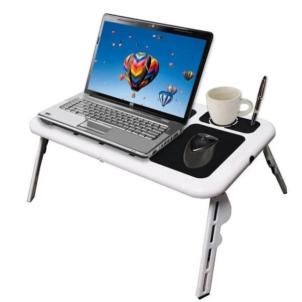 Стол подставка с вентиляцие LD-09 E-Table Столик для ноутбука с регулировкой высоты в кровать