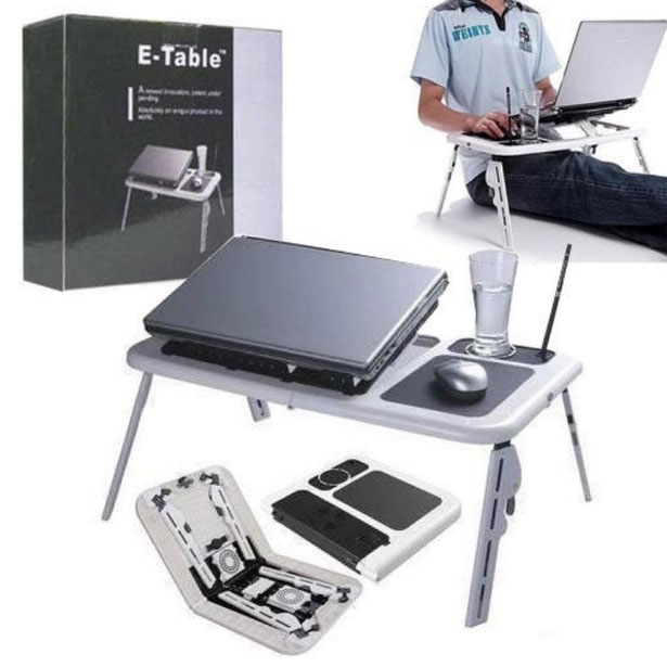 Стол подставка с вентиляцие LD-09 E-Table Столик для ноутбука с регулировкой высоты в кровать