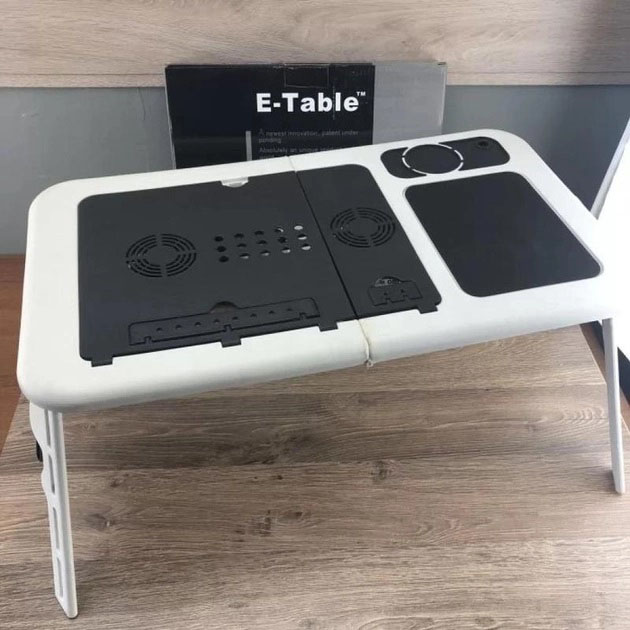 Стол подставка с вентиляцие LD-09 E-Table Столик для ноутбука с регулировкой высоты в кровать