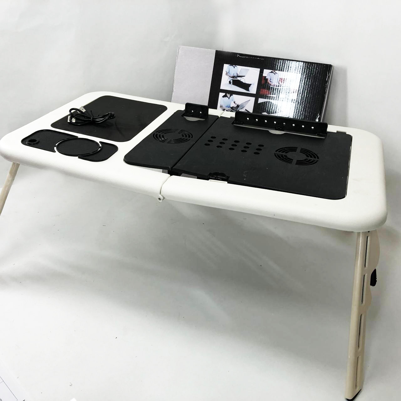 Стол подставка с вентиляцие LD-09 E-Table Столик для ноутбука с регулировкой высоты в кровать