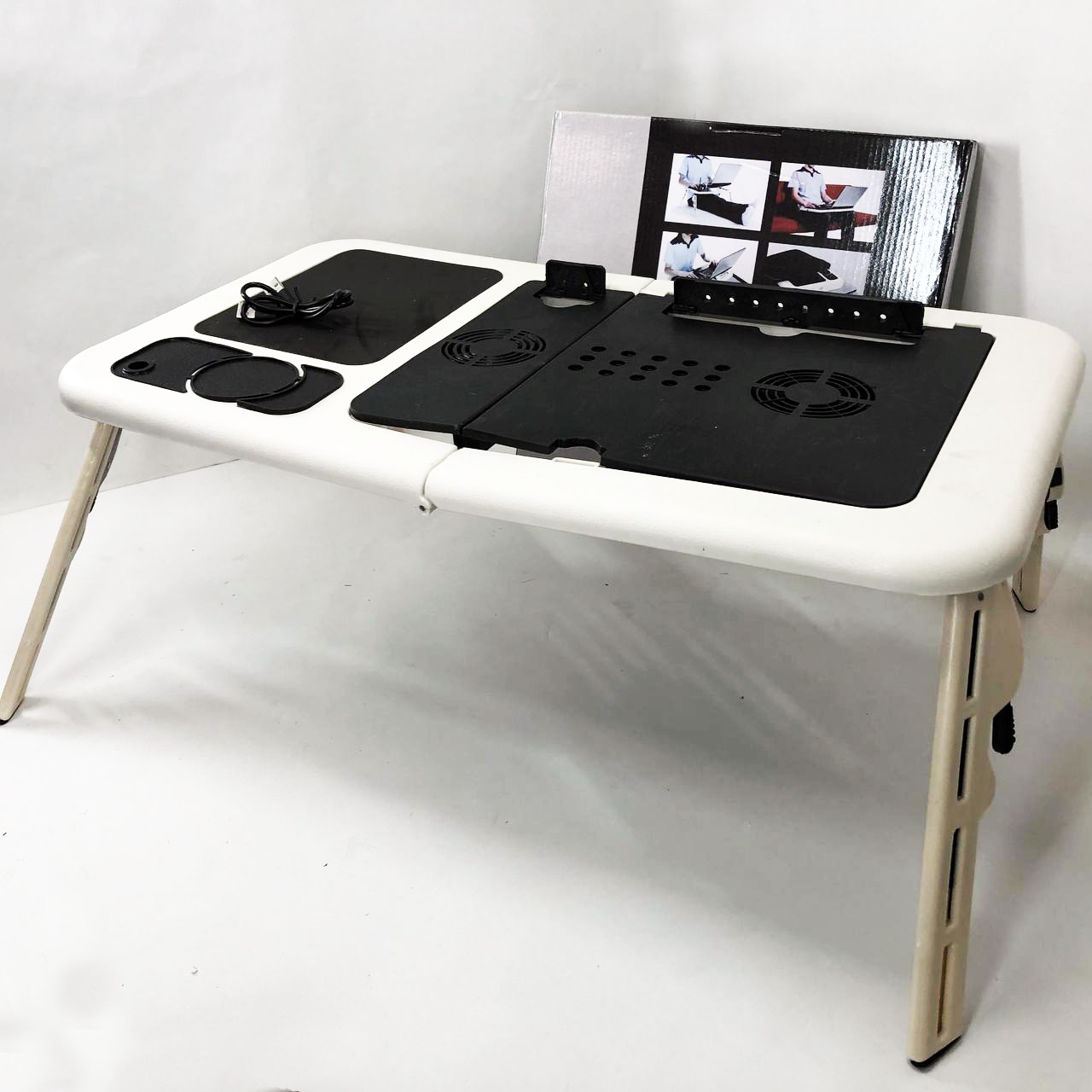 Стол подставка с вентиляцие LD-09 E-Table Столик для ноутбука с регулировкой высоты в кровать