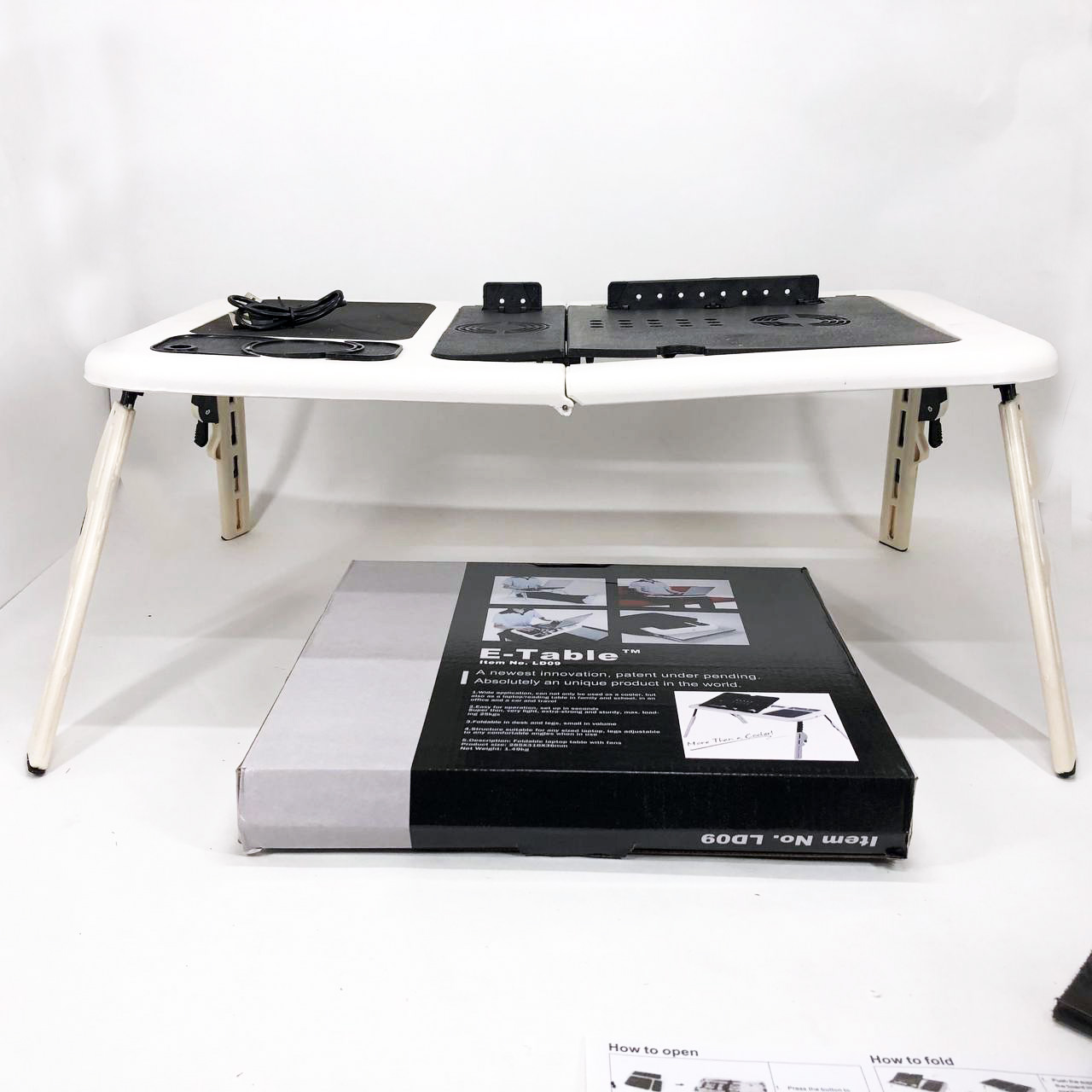 Стол подставка с вентиляцие LD-09 E-Table Столик для ноутбука с регулировкой высоты в кровать