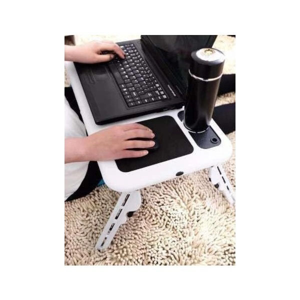 Стильная подставка для ноутбука, Стол подставка с вентилятором LD-09 E-Table Универсальная подставка