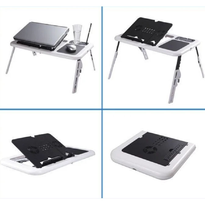 Стильная подставка для ноутбука, Стол подставка с вентилятором LD-09 E-Table Универсальная подставка