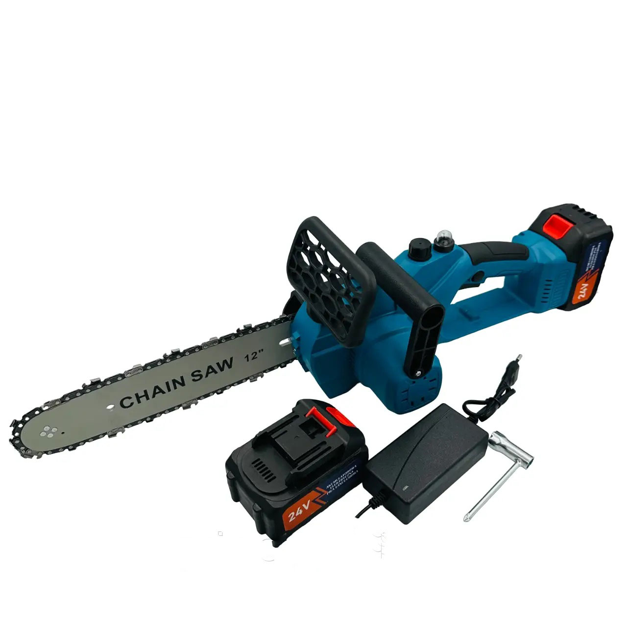 Аккумуляторные цепные пилы DOMOTEC Chain Saw 12'' (30см), Хорошая аккумуляторная пила, Ручная садовая