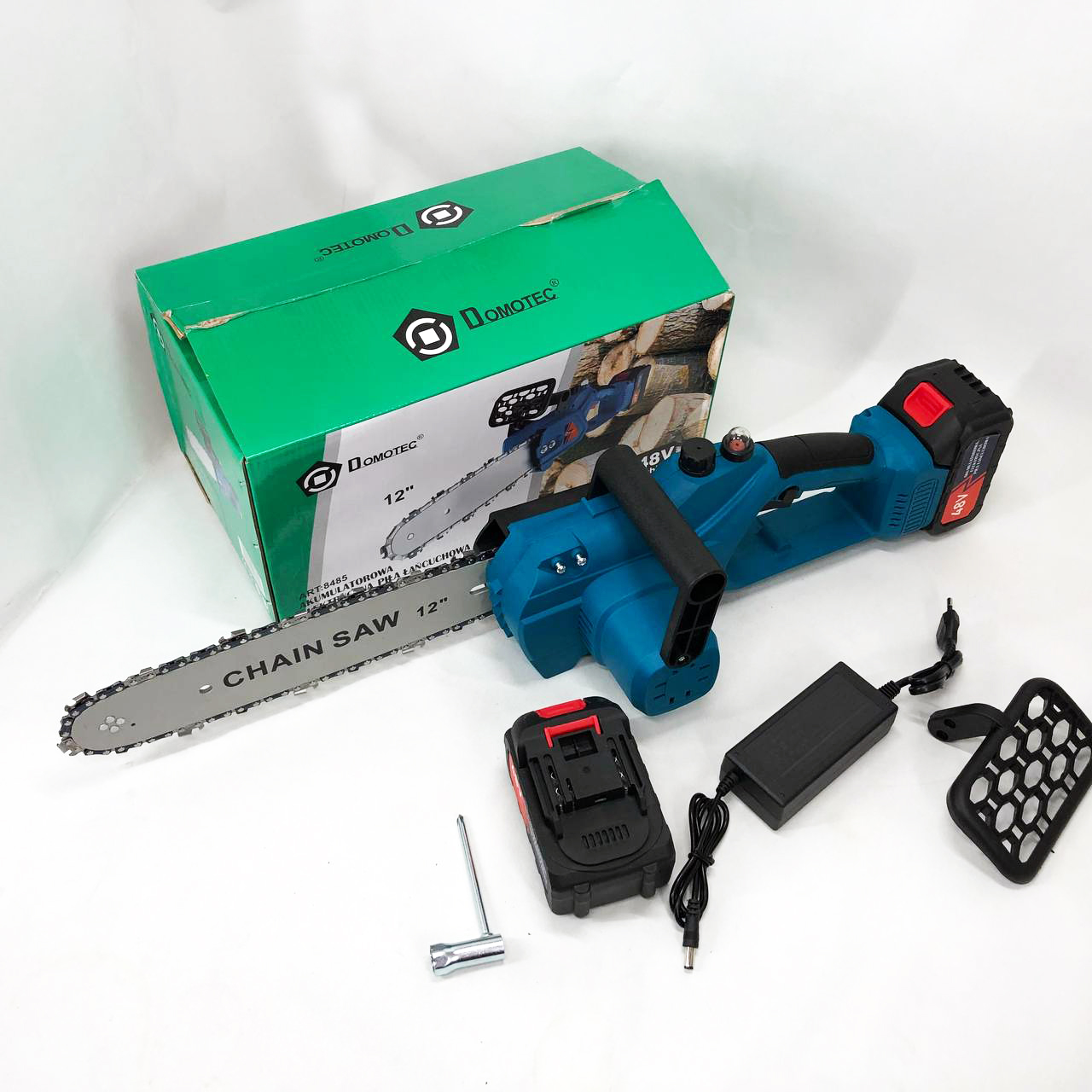 Аккумуляторные цепные пилы DOMOTEC Chain Saw 12'' (30см), Хорошая аккумуляторная пила, Ручная садовая