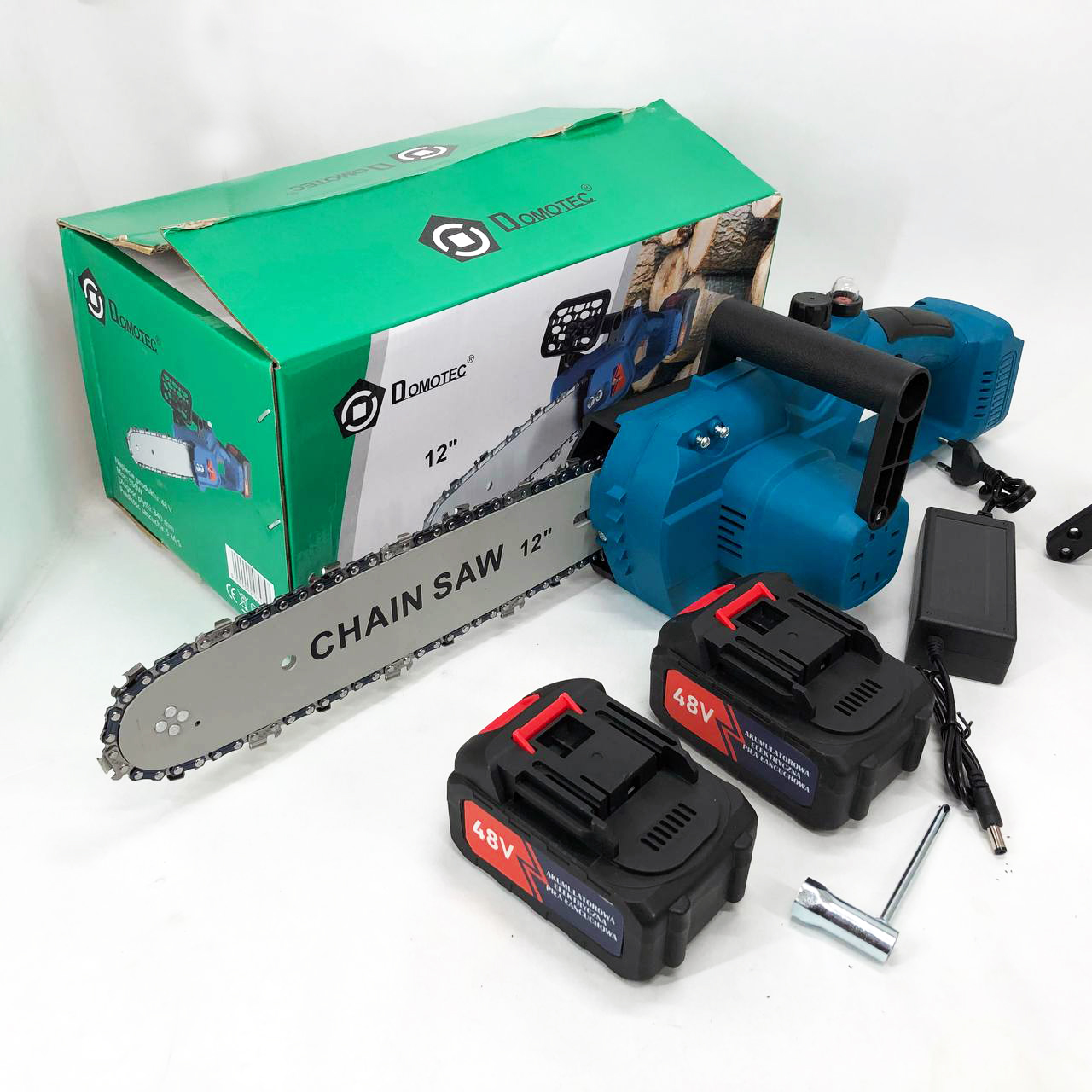 Аккумуляторные цепные пилы DOMOTEC Chain Saw 12'' (30см), Хорошая аккумуляторная пила, Ручная садовая