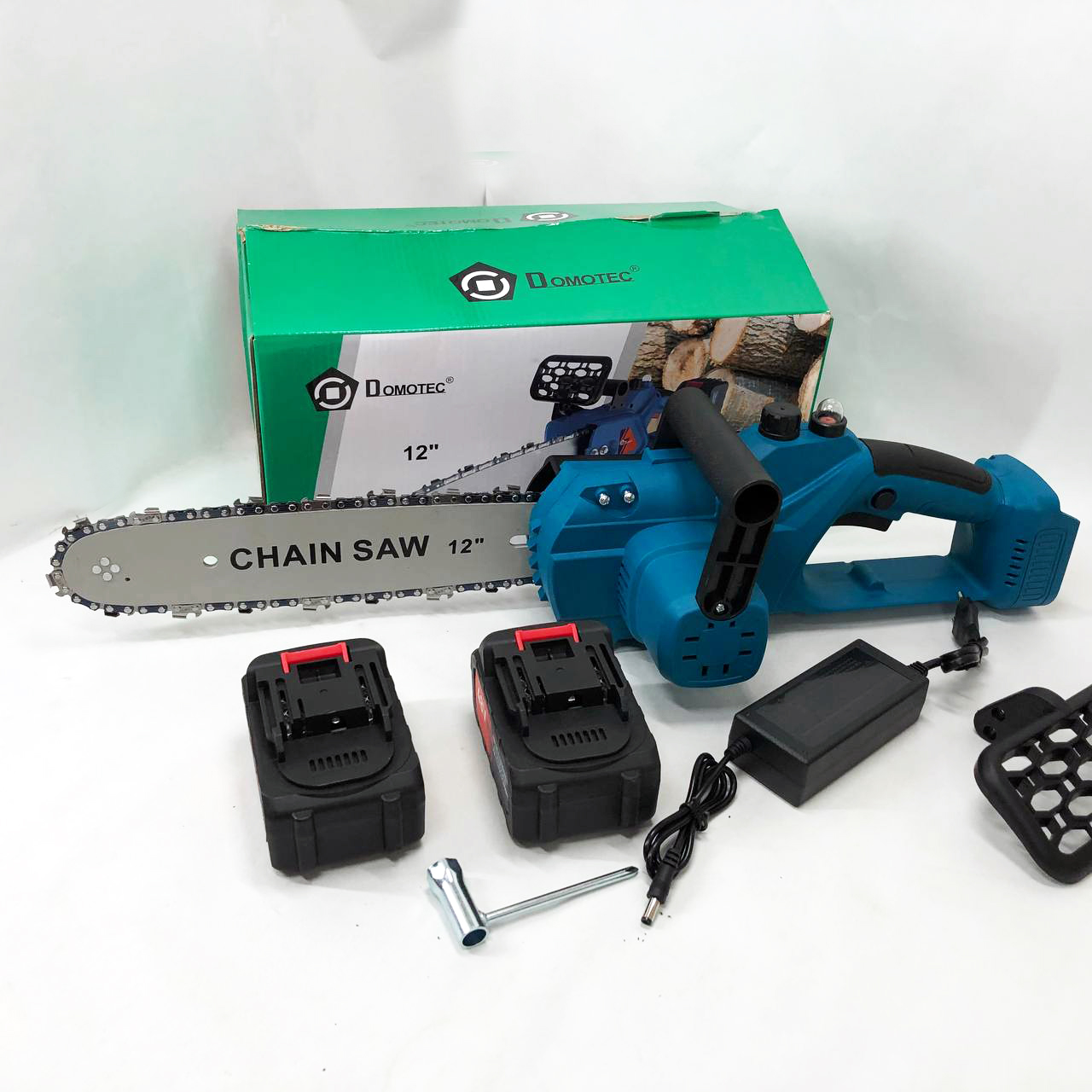 Аккумуляторные цепные пилы DOMOTEC Chain Saw 12'' (30см), Хорошая аккумуляторная пила, Ручная садовая