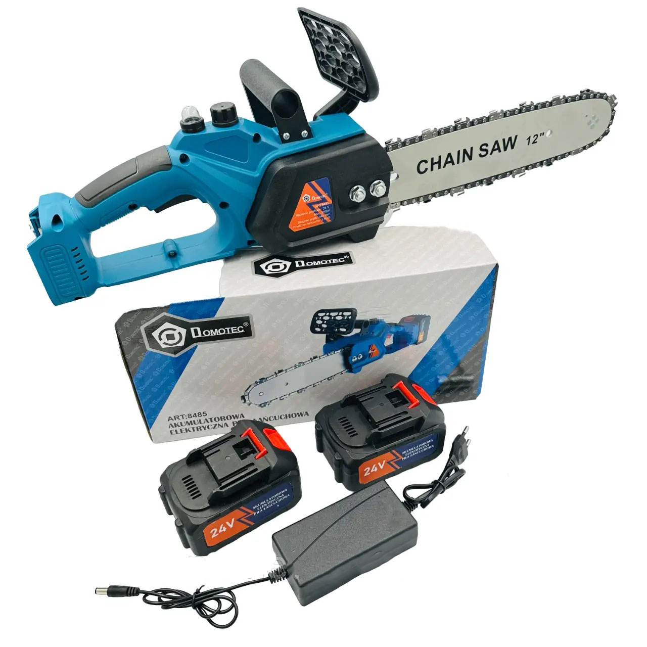 Аккумуляторные цепные пилы DOMOTEC Chain Saw 12'' (30см), Хорошая аккумуляторная пила, Ручная садовая