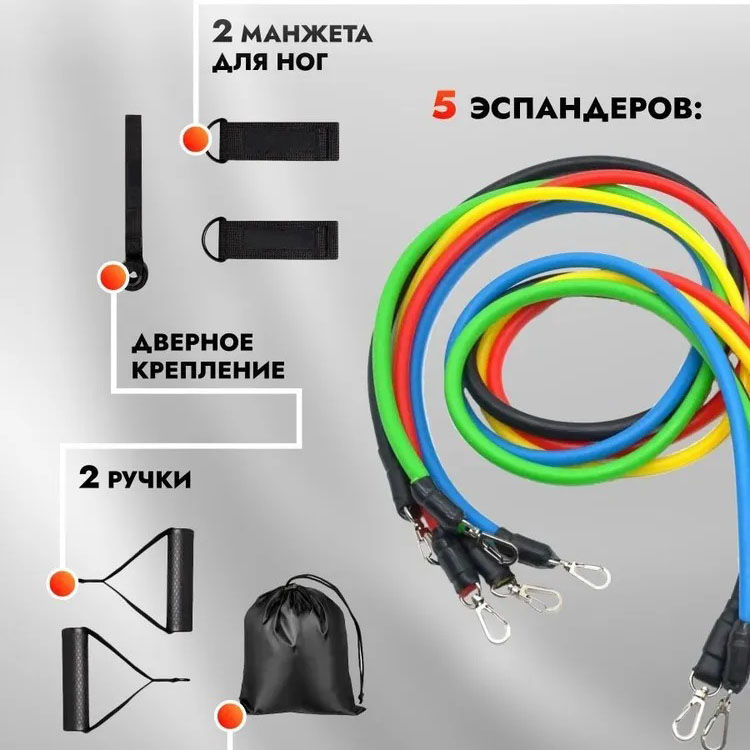 Фитнес эспандер резиновый, Эспандер резиновый упражнения, Спортивная резинка для тренировок