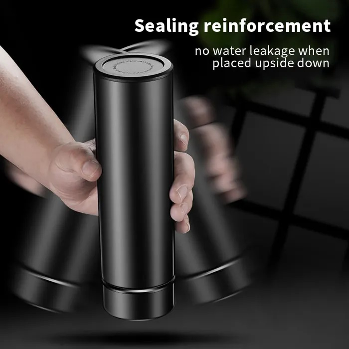 Термос с индикатором температуры 0.5 л, Умный термос с металлическим корпусом, Умный термос с экраном