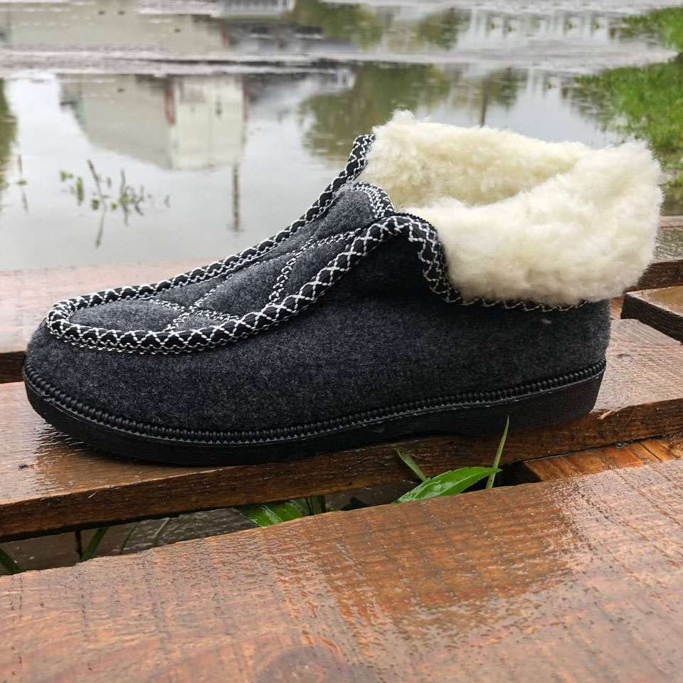 Ботинки женские меховые утепленные 38р 24см, Валенки шитые, Домашние тапочки для женщин