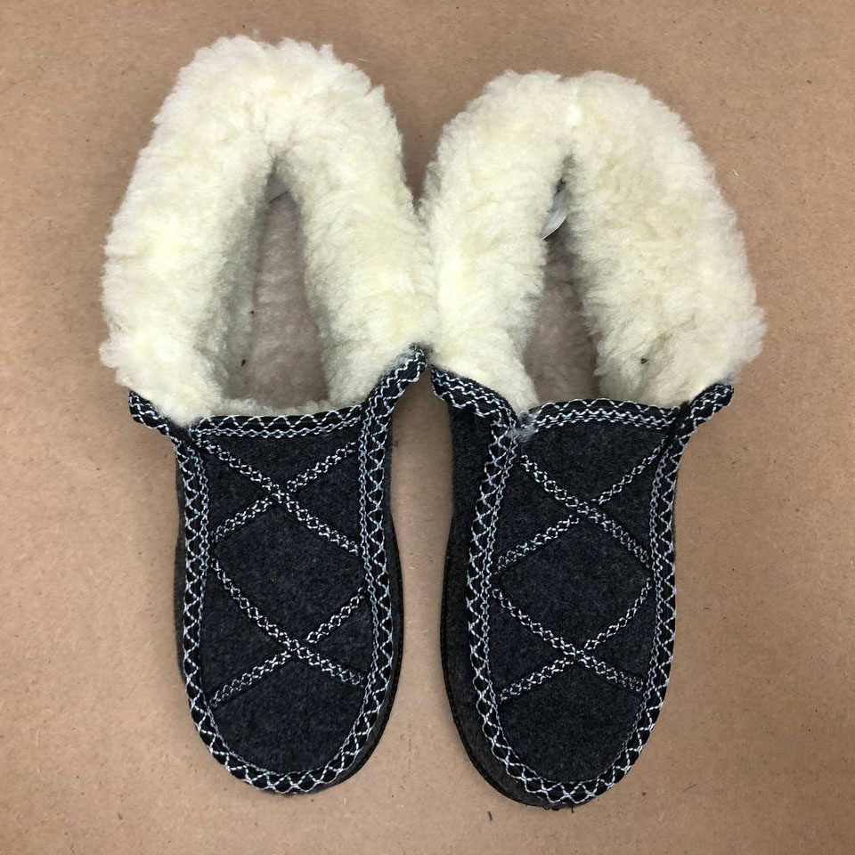 Ботинки женские меховые утепленные 38р 24см, Валенки шитые, Домашние тапочки для женщин