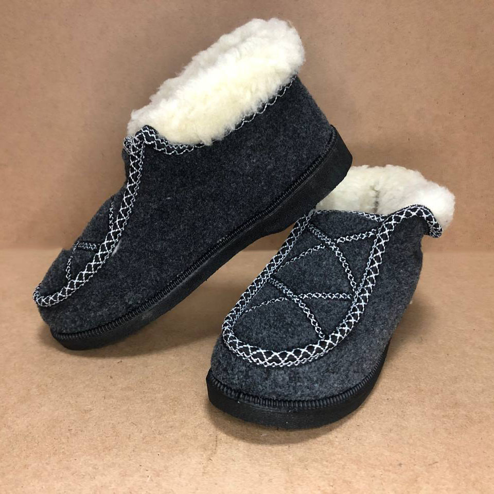 Ботинки женские меховые утепленные 38р 24см, Валенки шитые, Домашние тапочки для женщин