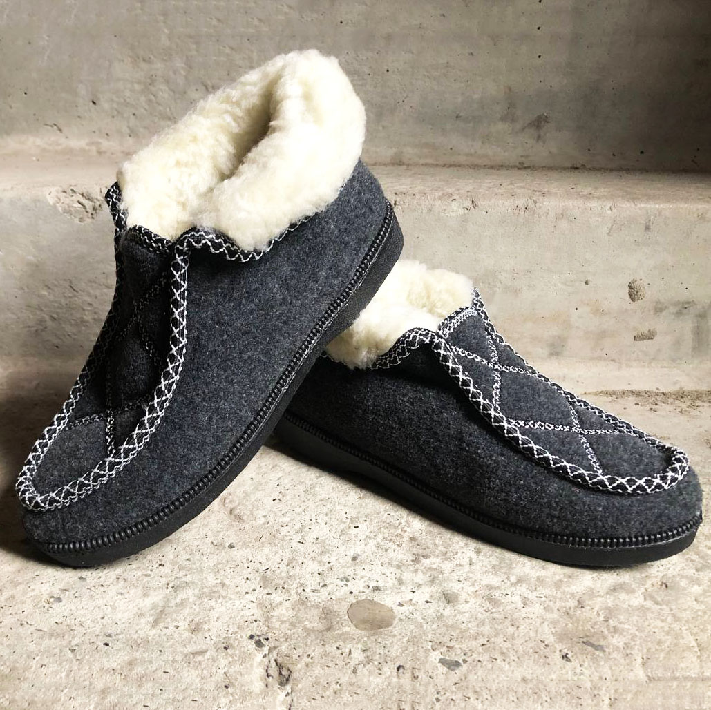 Ботинки женские меховые утепленные 38р 24см, Валенки шитые, Домашние тапочки для женщин