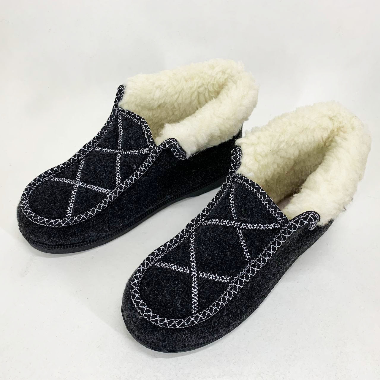 Ботинки женские меховые утепленные 38р 24см, Валенки шитые, Домашние тапочки для женщин