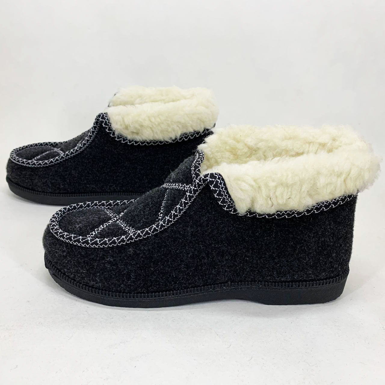 Ботинки женские меховые утепленные 38р 24см, Валенки шитые, Домашние тапочки для женщин