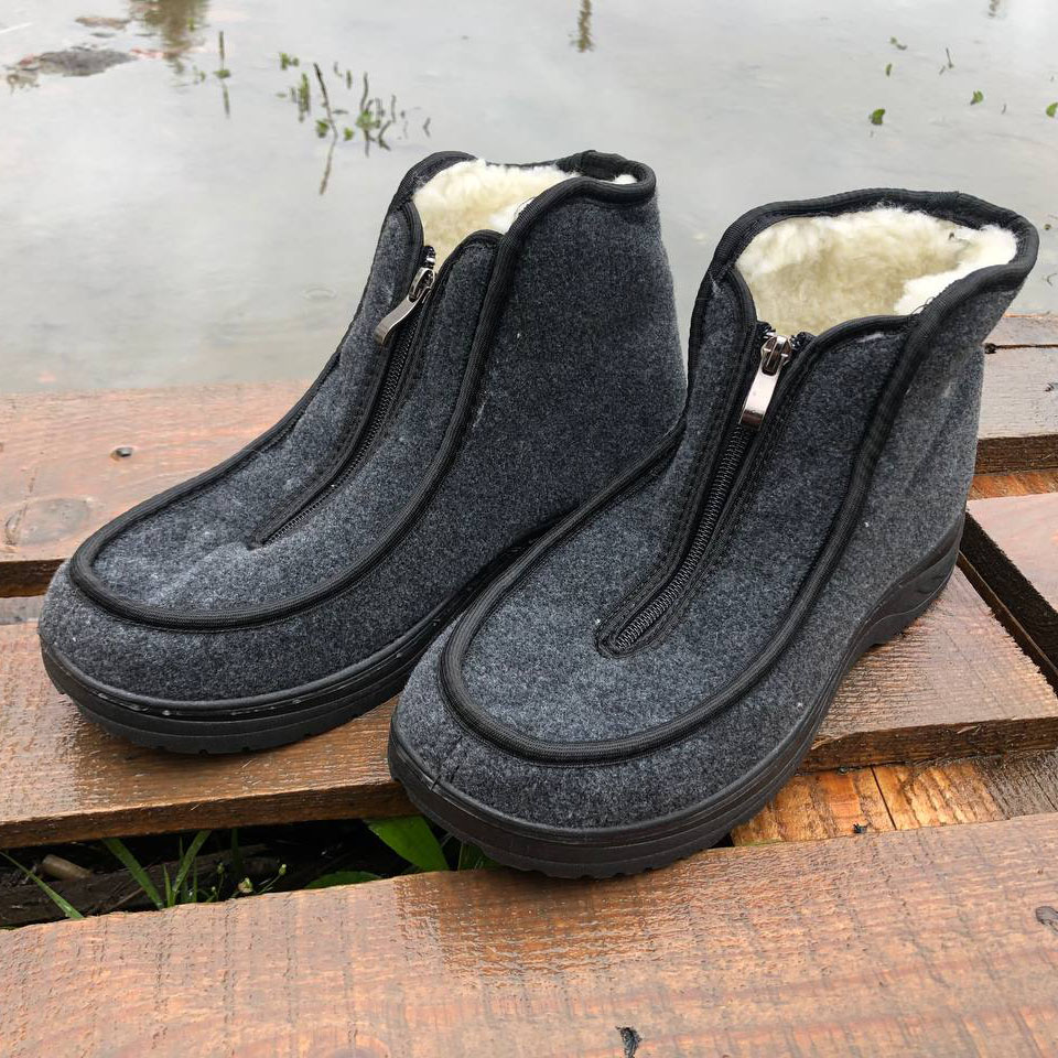 Ботинки мужские из ткани утепленные 43р 28см, удобная рабочая обувь для мужчин