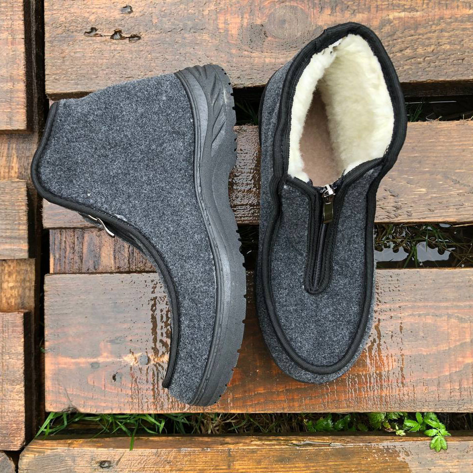 Ботинки мужские из ткани утепленные 43р 28см, удобная рабочая обувь для мужчин