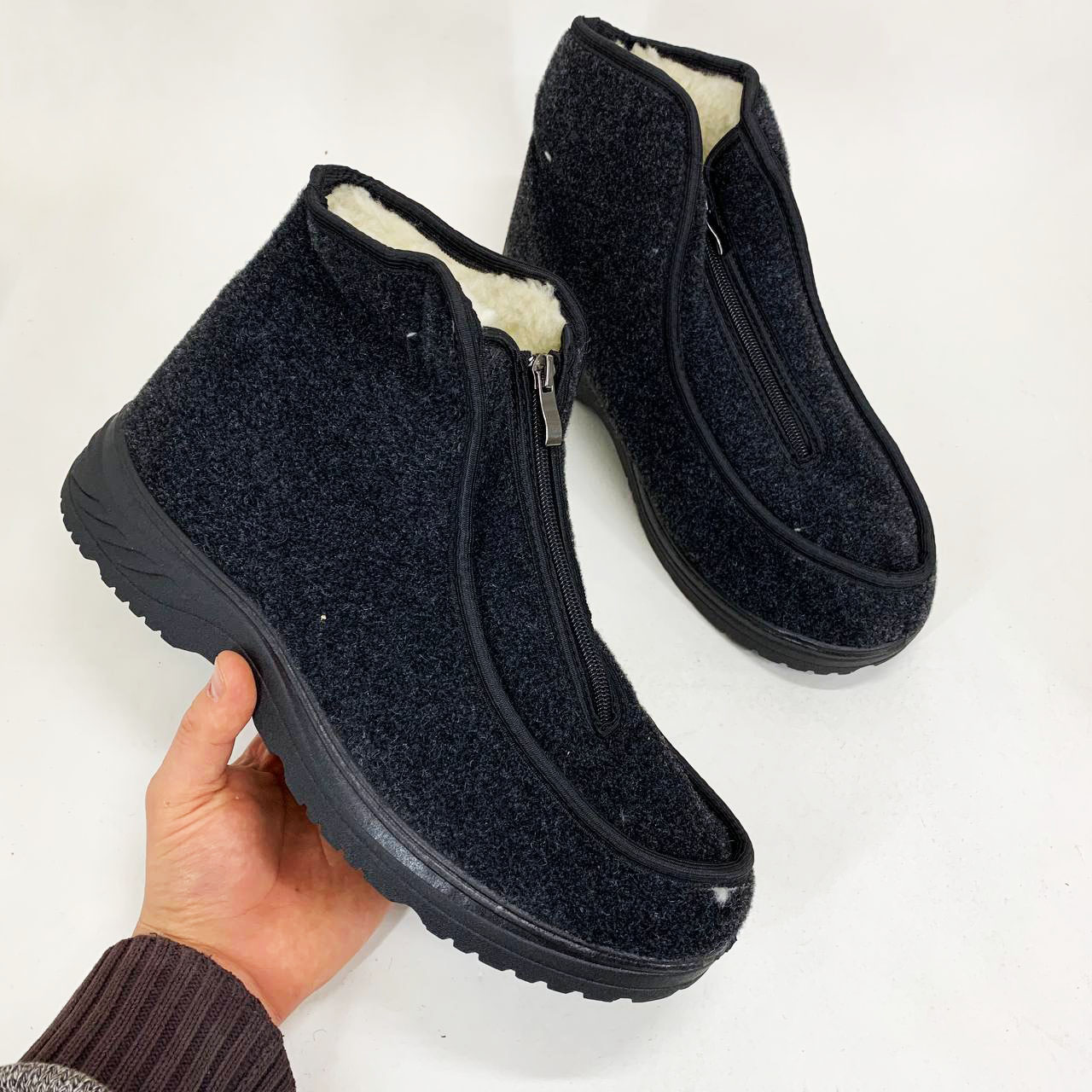 Ботинки мужские из ткани утепленные 43р 28см, удобная рабочая обувь для мужчин