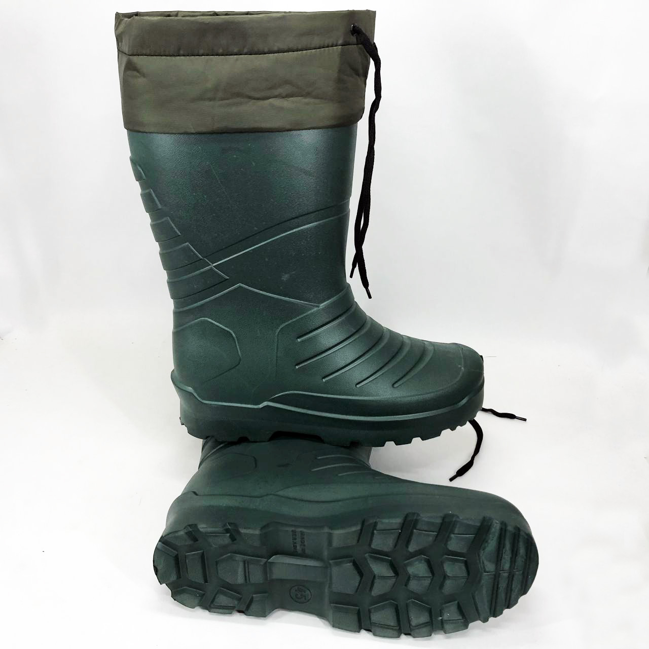 Сапоги резиновые высокие мужские 43р 28,5см утепленные, Активные мужские сапоги для рыбалки