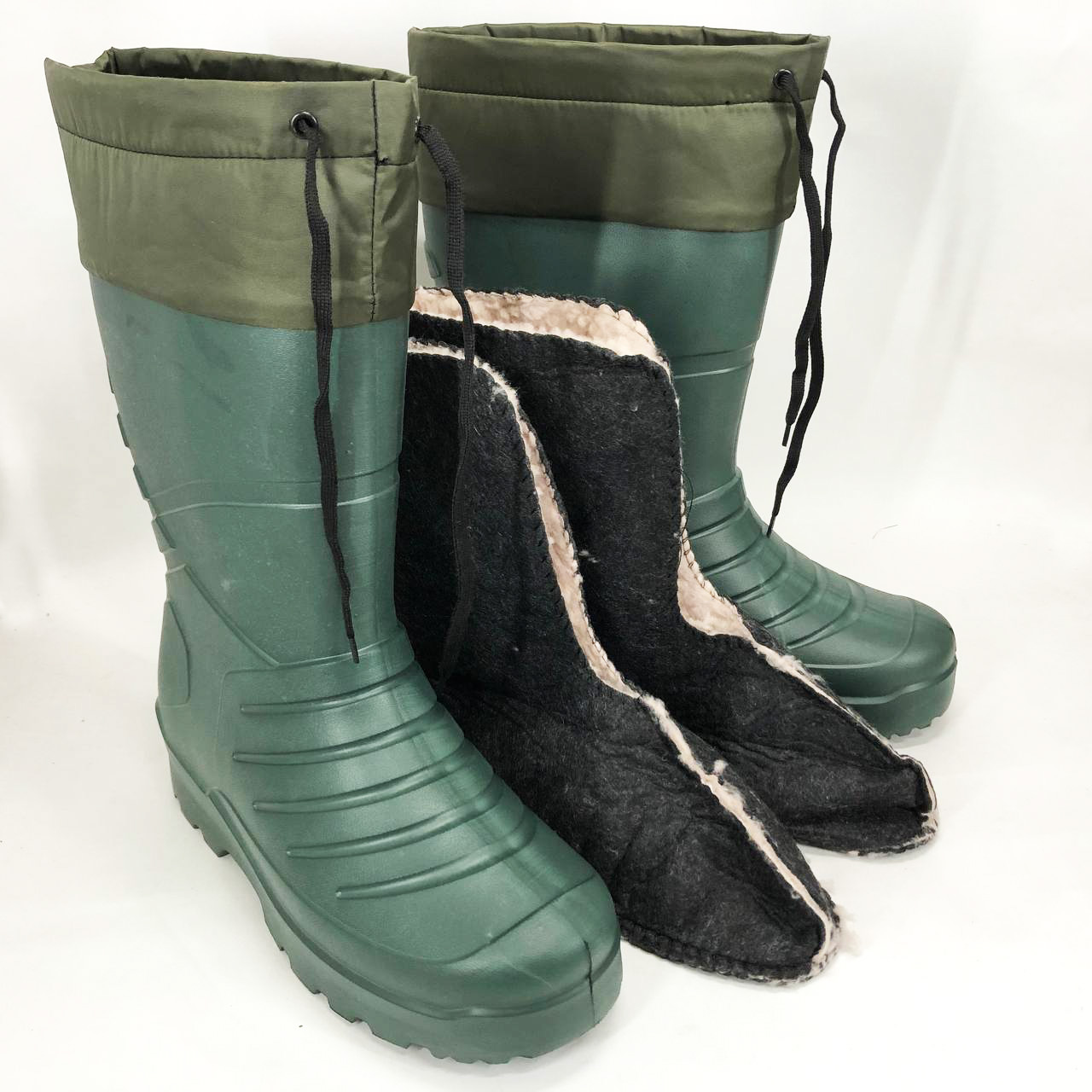 Сапоги резиновые высокие мужские 43р 28,5см утепленные, Активные мужские сапоги для рыбалки