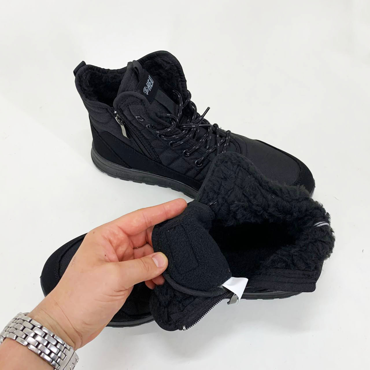 Ботинки мужские утепленные 41р 27см Высокие кроссовки термо, Ботинки кроссовки мех