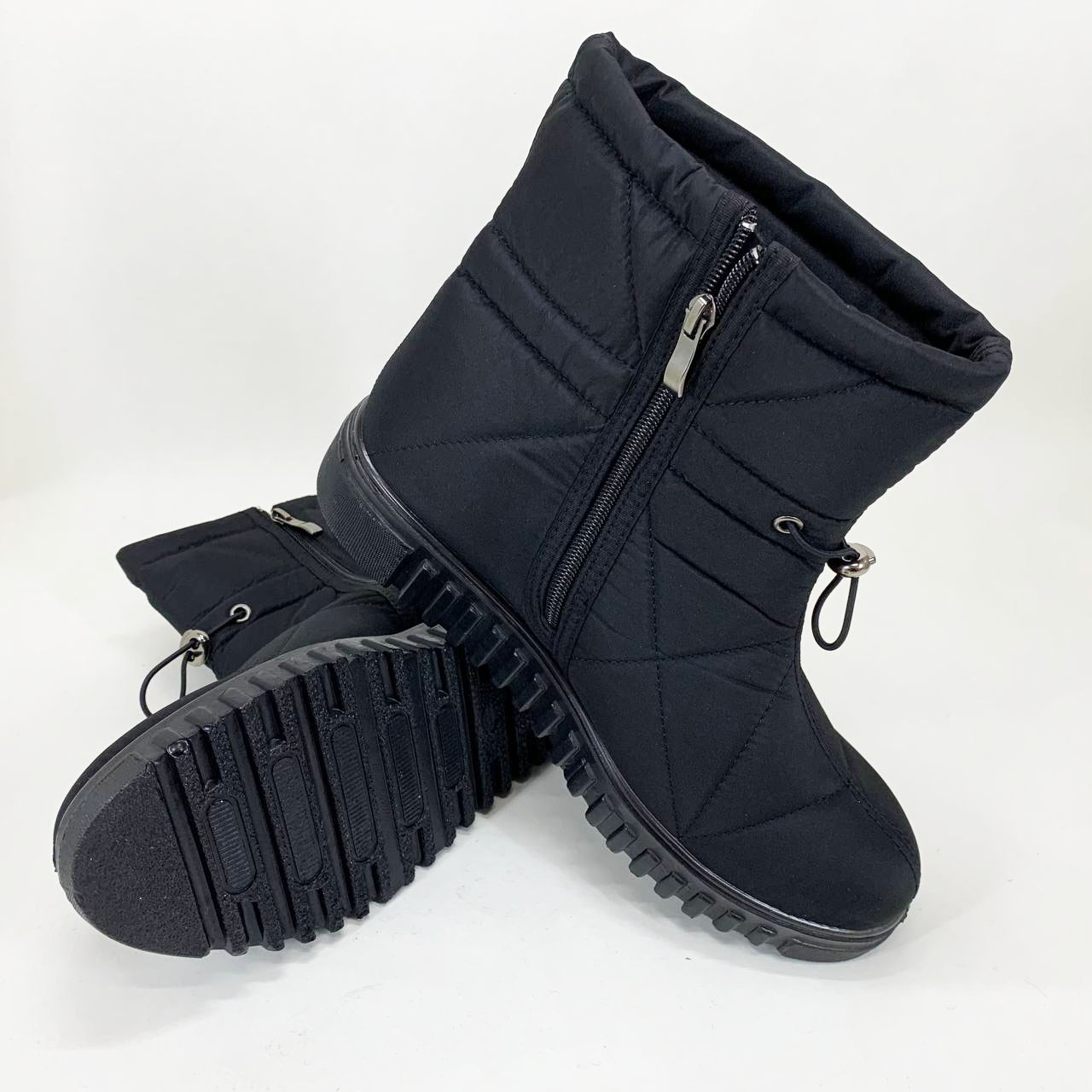 Ботинки женские утепленные 42р 27см, Женские черние зимние галоши