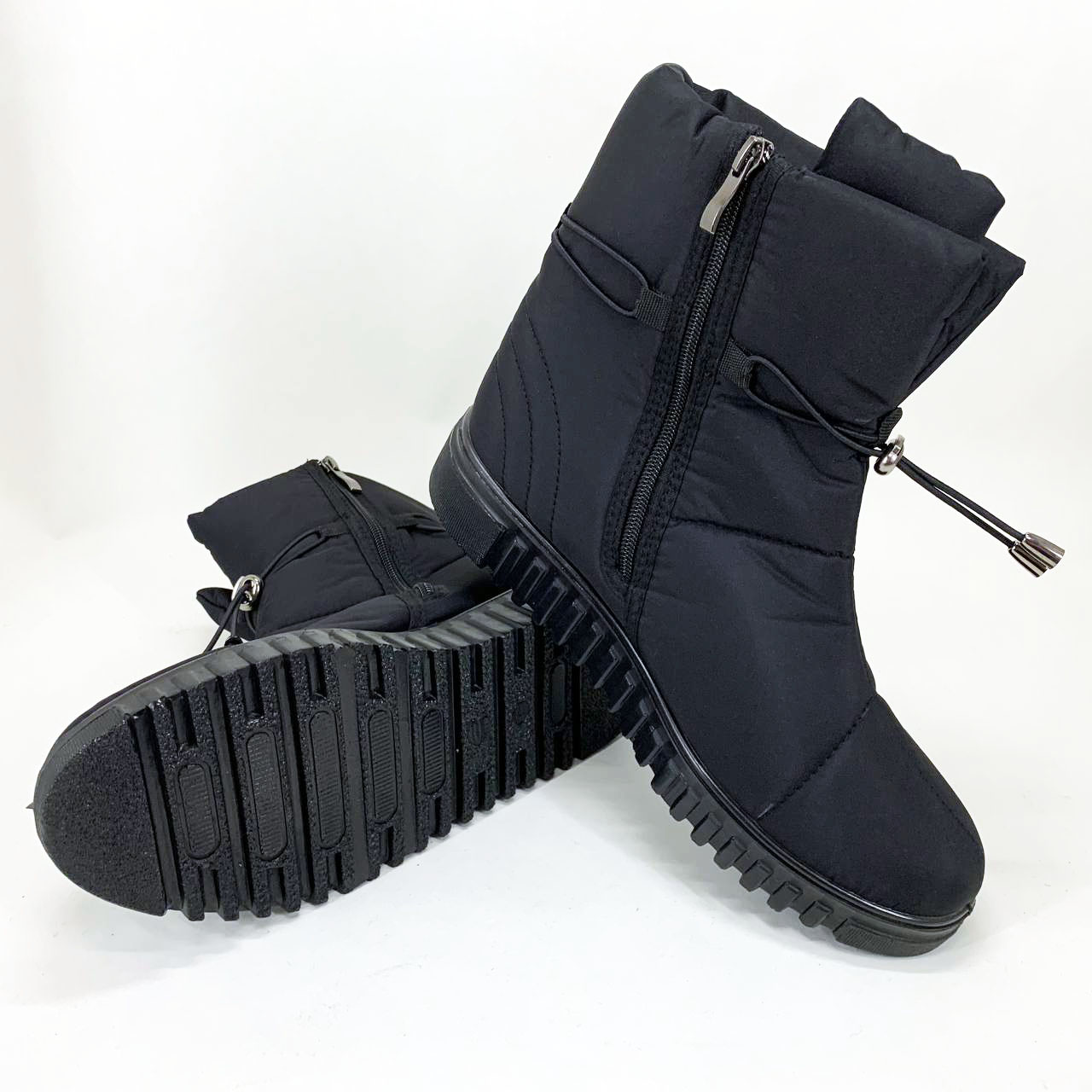 Ботинки женские утепленные черные 41р 26,5см, Бурки бабуши женские войлок, Женские ботинки из нейлона