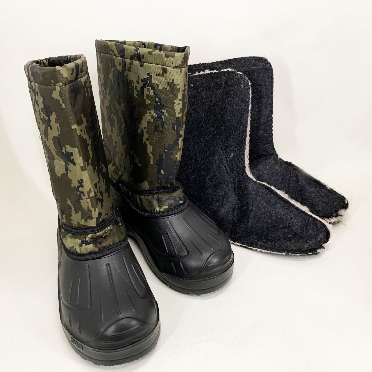 Сапоги мужские утепленные камуфляж 41р 27см, Мужские резиновые сапоги на осен