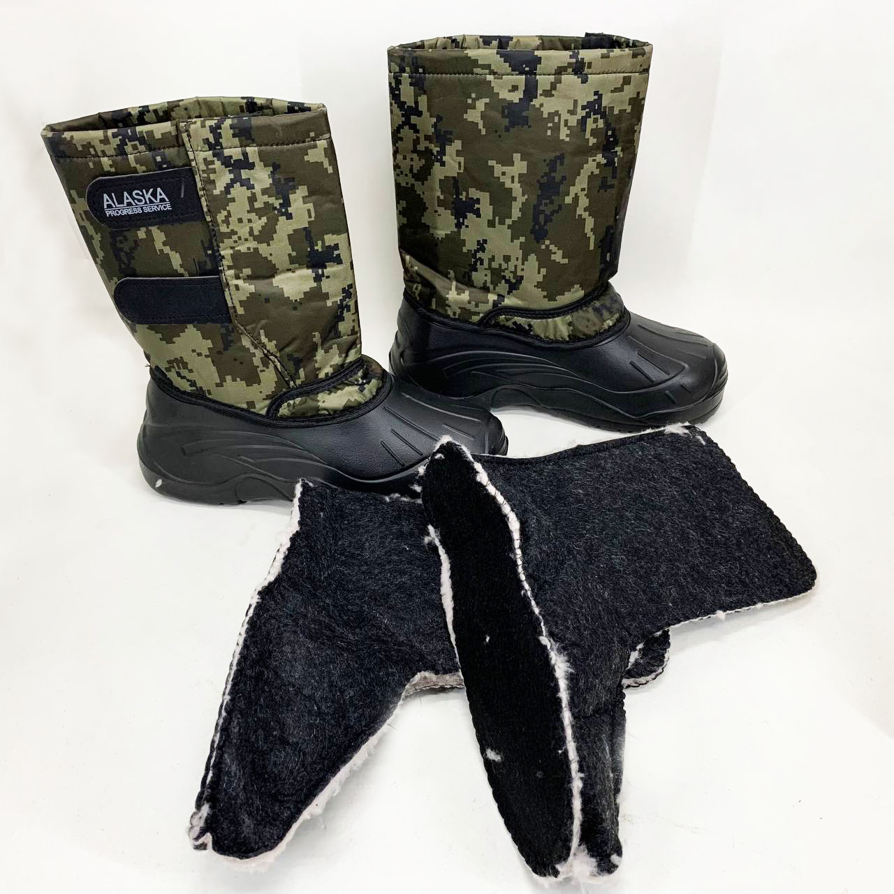 Сапоги мужские утепленные камуфляж 41р 27см, Мужские резиновые сапоги на осен