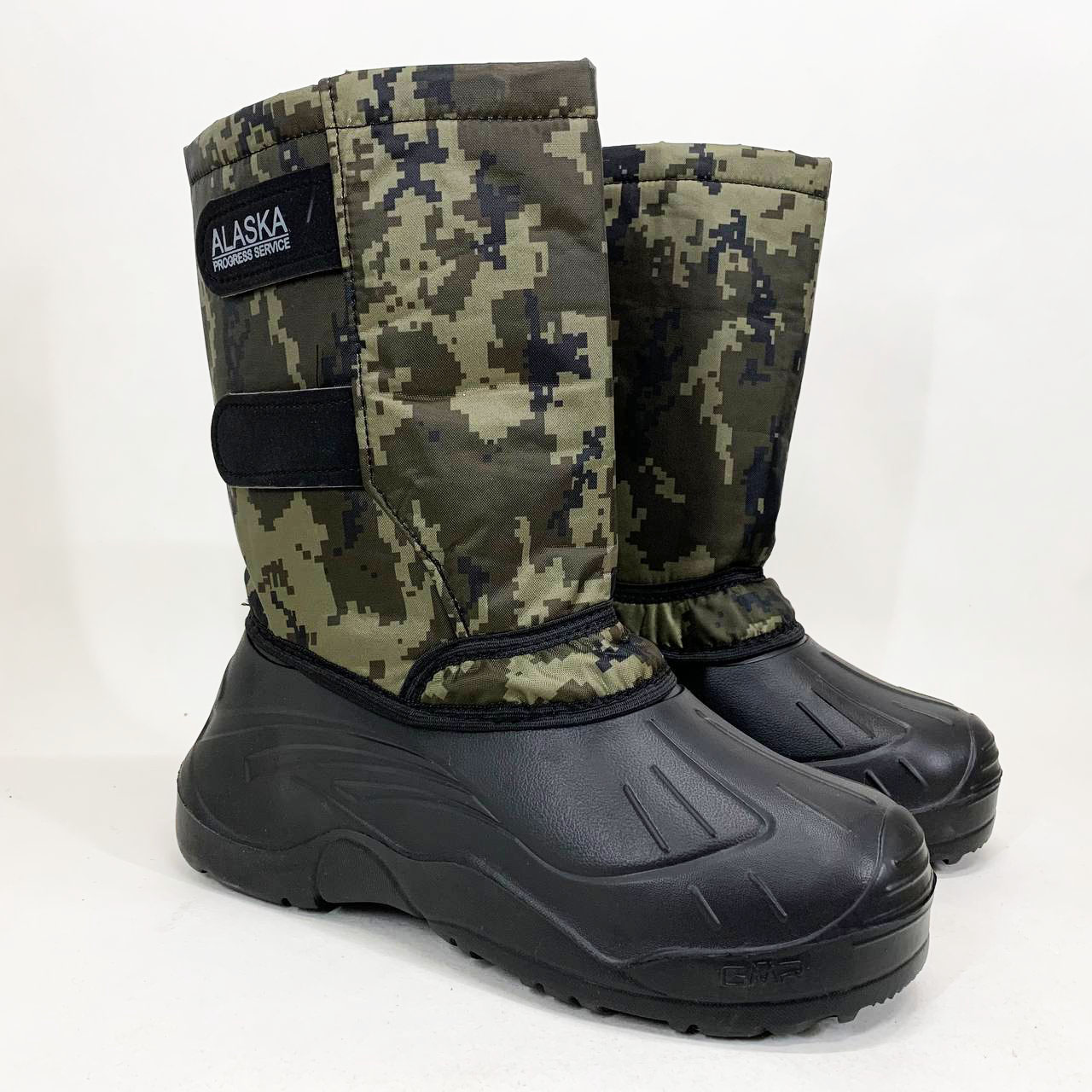 Сапоги мужские утепленные камуфляж 45р 29,5см, Водонепроницаемые теплые резиновые сапоги