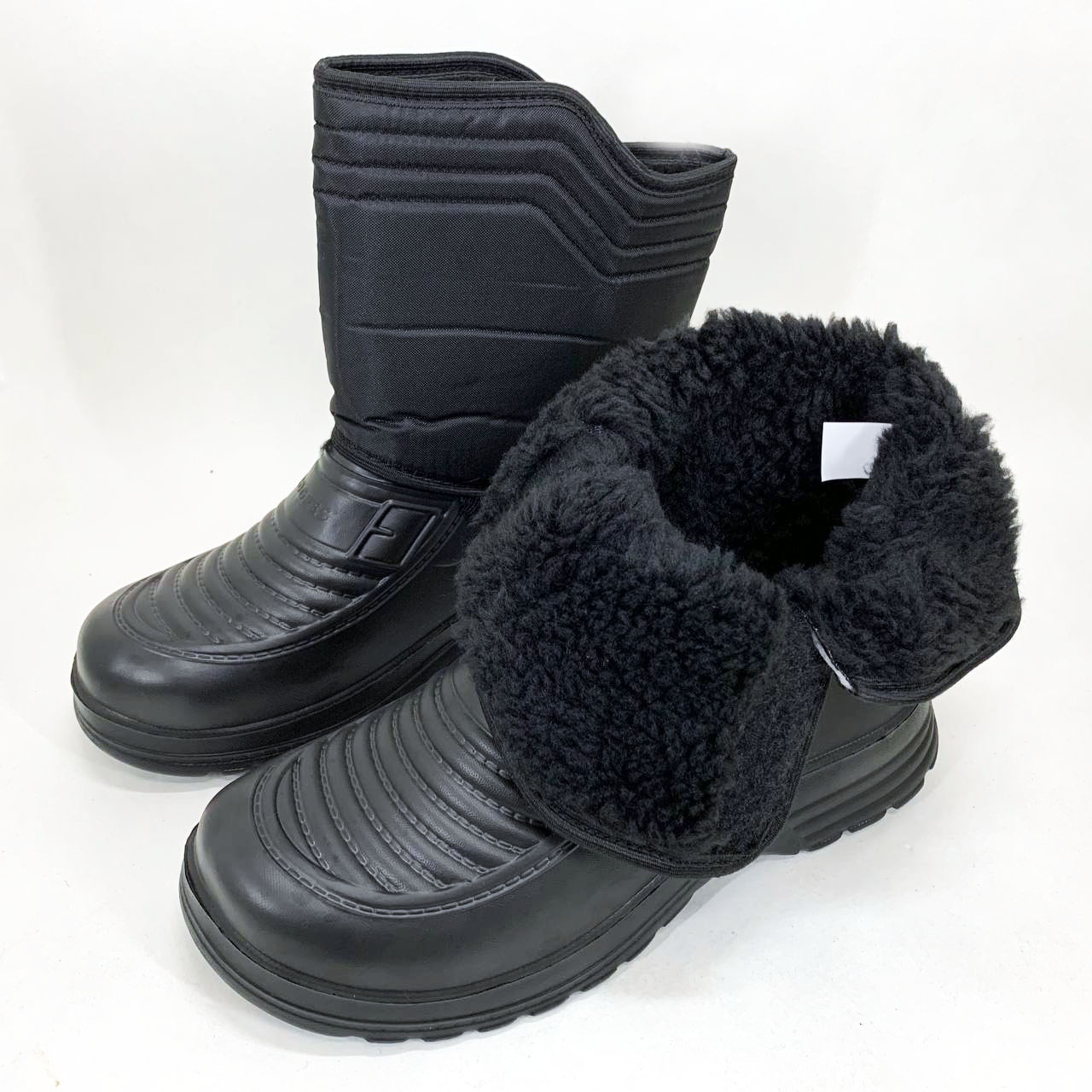 Сапоги мужские черные утепленные 42р 26см Резиновые сапоги короткие рыбалки