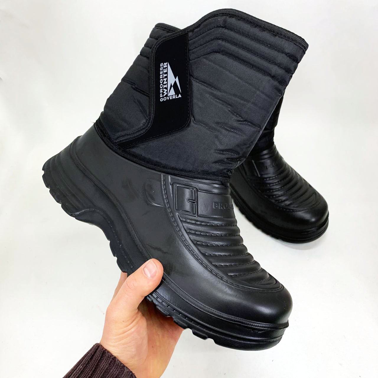 Сапоги мужские черные утепленные 43р 26,5см Теплые водонепроницаемые тактические сапоги для военных