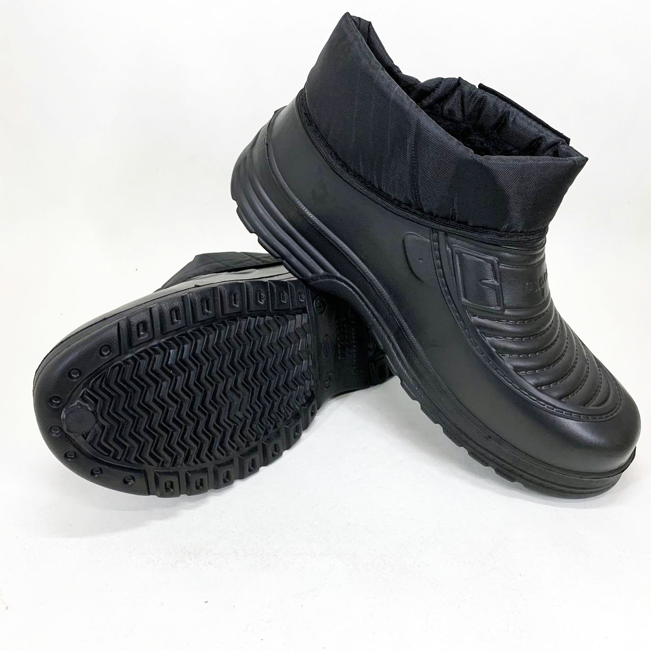 Галоши мужские черные утепленные 42р 26см, Мужские резиновые сапоги из резины