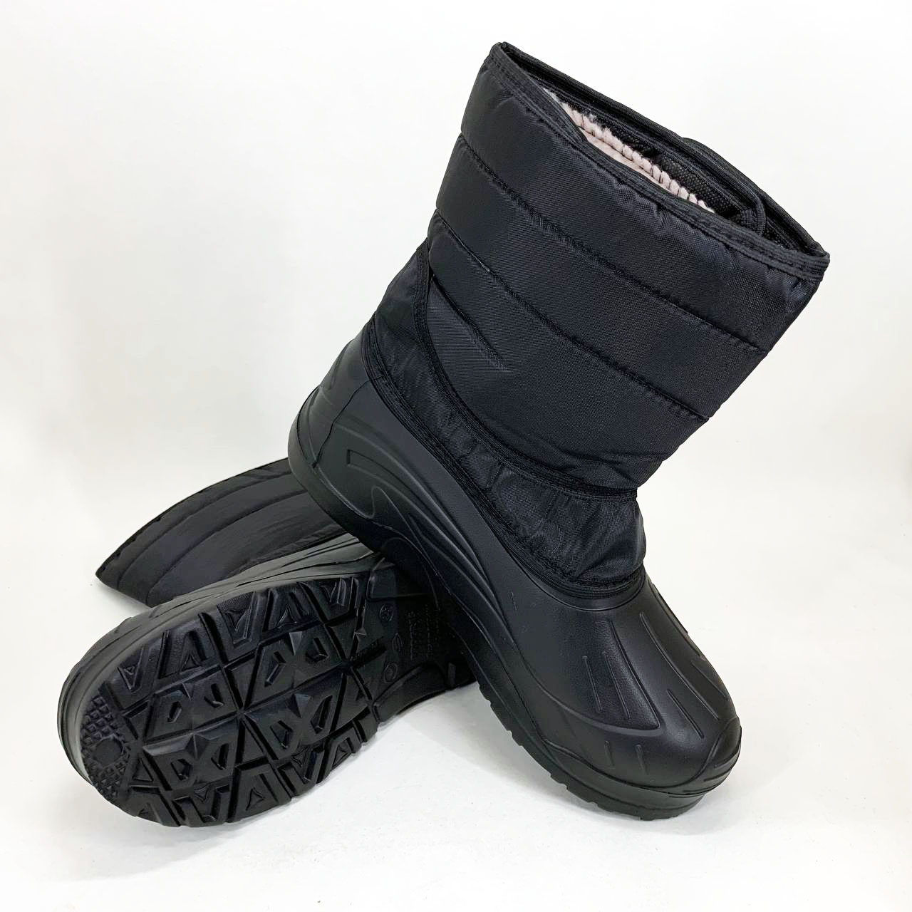 Сапоги мужские утепленные черные 41р 27см Резиновые стеганые сапоги