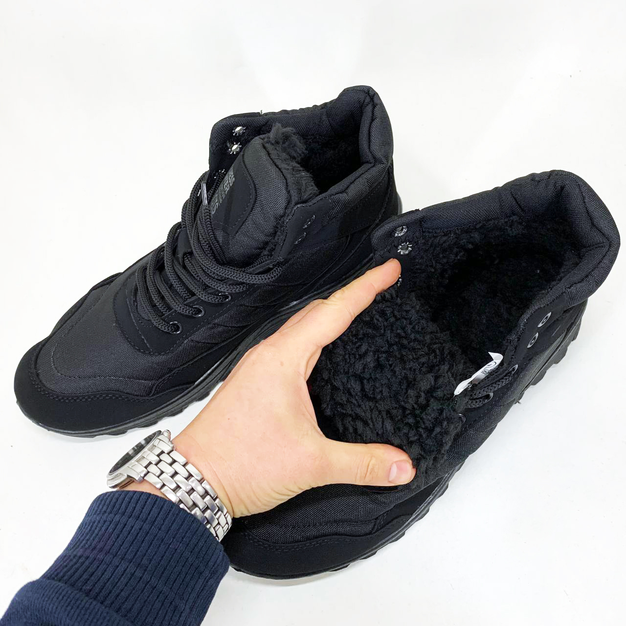 Ботинки мужские 45р 29см, Термо кроссовки зимние, Зимние мужские кроссовки из текстиля