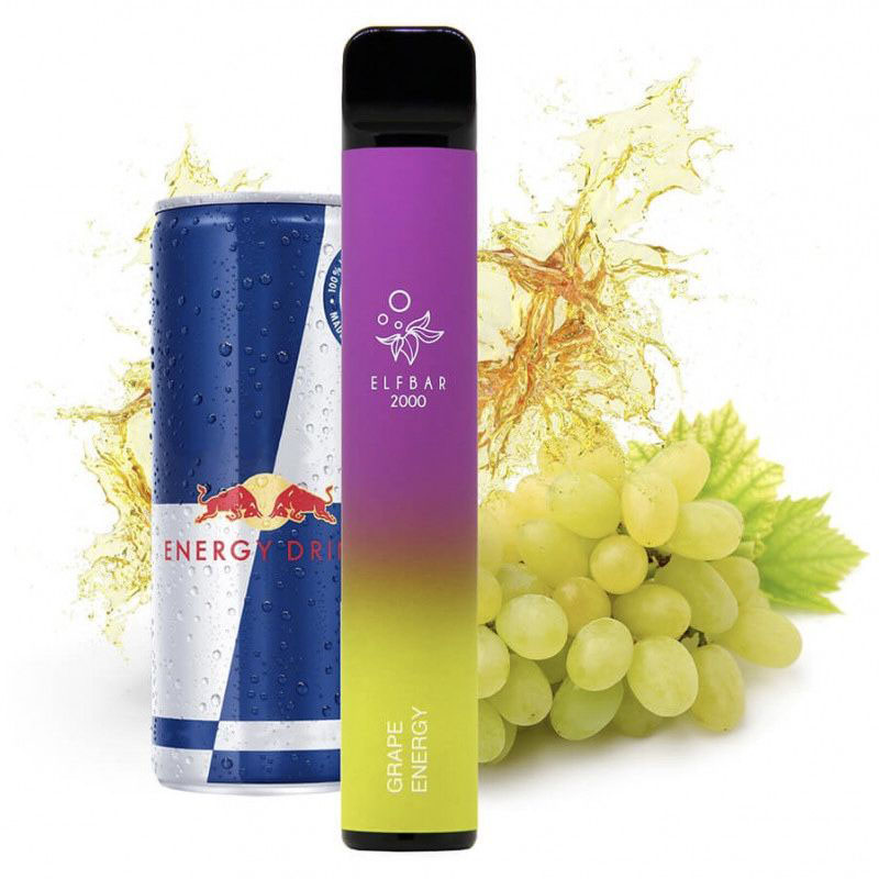 Elf Bar 2000. Виноград Энергетик (Grape Energy)