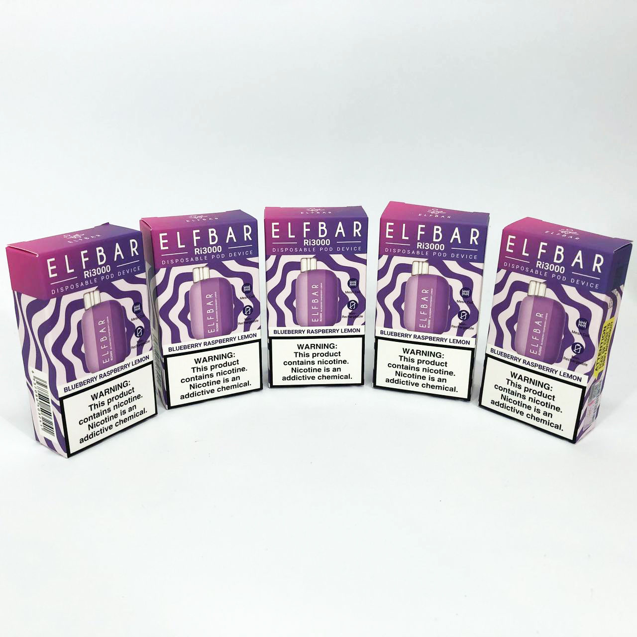 Elf Bar RI3000 5%. Черника Малина Лимон (Blueberry Raspberry Lemon)