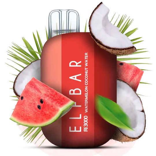 Elf Bar RI3000 5%. Арбуз Кокос (Watermelon Coconut Water)